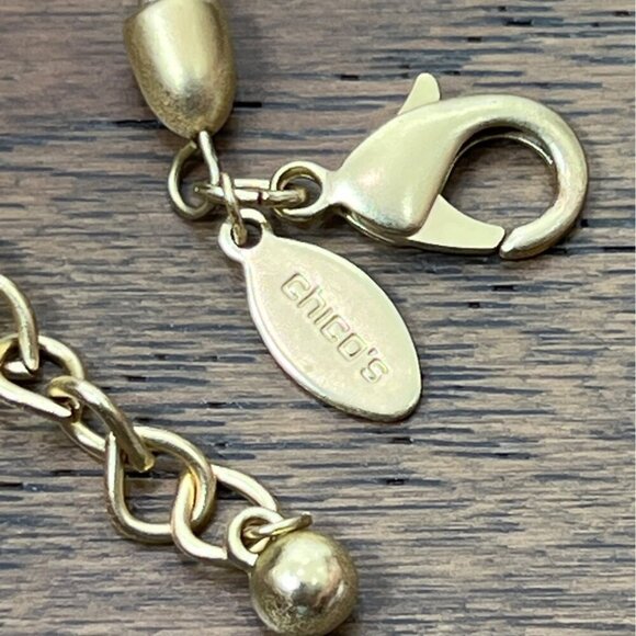 CHICO'S "Skylar" Multicolor Stone Beads Double Strand Necklace & Earring Set NWT - Picture 7 of 9